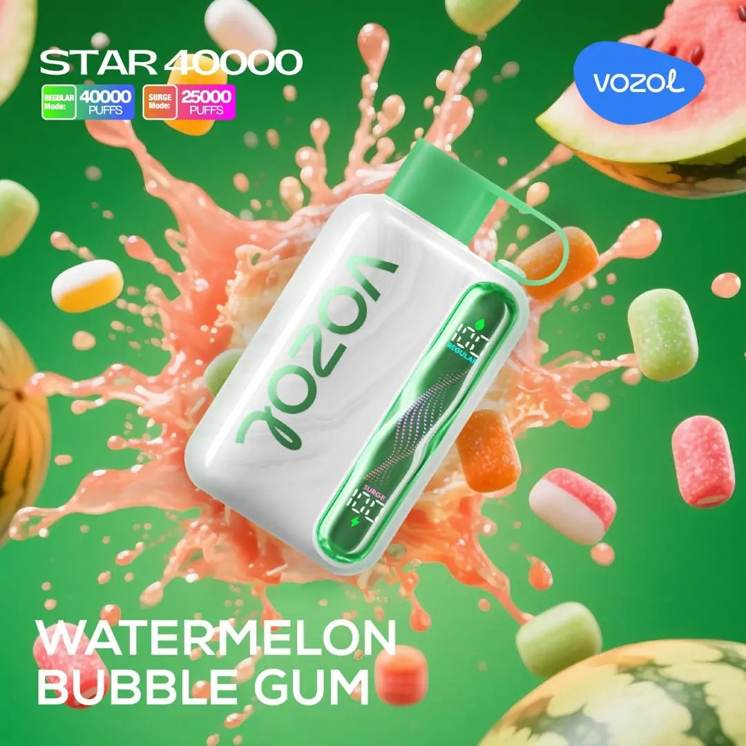 Vozol Star 40000 Watermelon Bubble Gum - Görsel 1